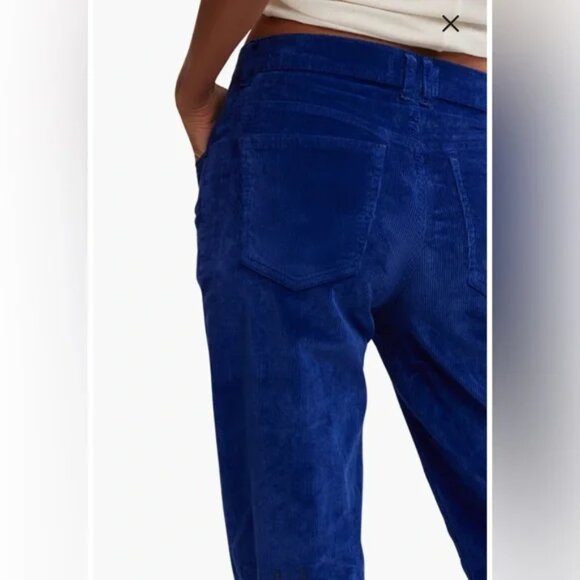 NEW FREE PEOPLE RiskTaker Corduroy Straight Leg Pants in Blue for women 1125 5m - Picture 3 of 7